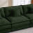 3-Seater Modular L-Shaped Chenille Sectional Sofa with Removable Ottoman - Dark Green-1203852883