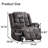 34.65" Wide Modern Soft Manual Massage Heated Recliner with Cupholders and Remote Control-1069694969