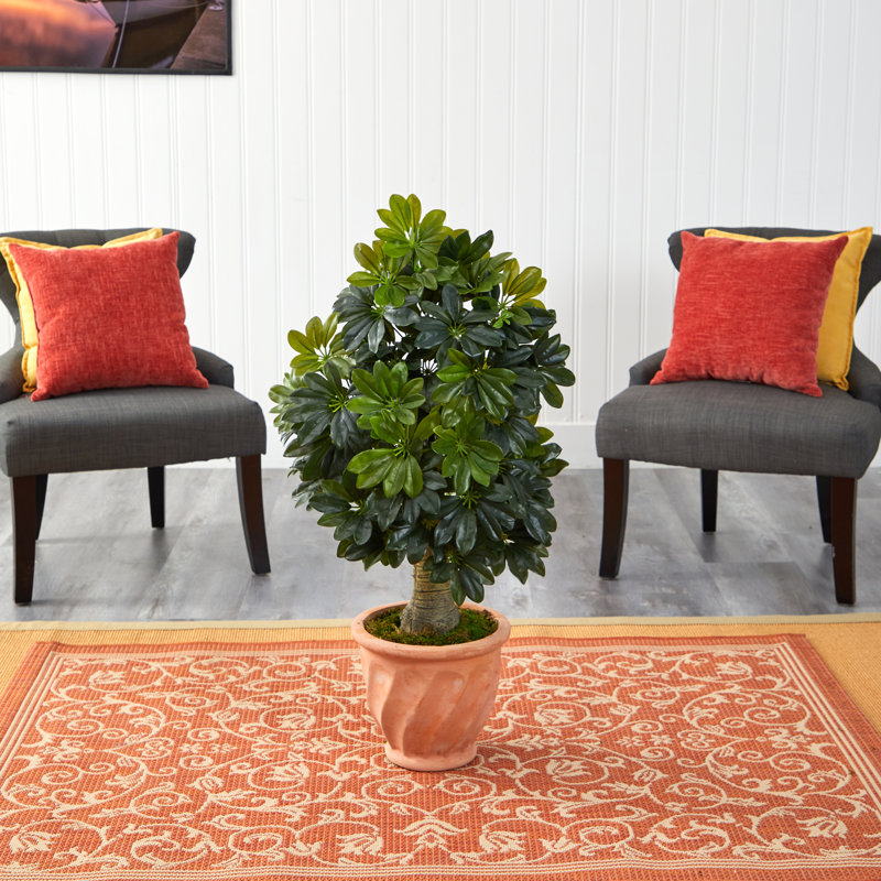 Nearly Natural 39" Schefflera Artificial Tree in Terra-Cotta Planter