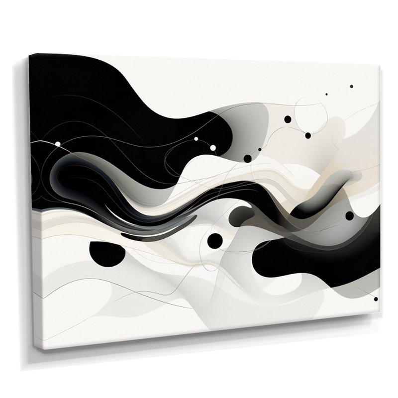 Monochromes évocations - vagues, art mural, Toile tendue, H 12 po x l 20 po