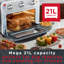 21L Air Fryer Oven with Rotisserie, Full Accessory Set