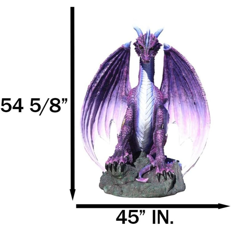 Statue Dunons and Dragons géant avec étoile du dragon au repos 4, 5 pieds de haut