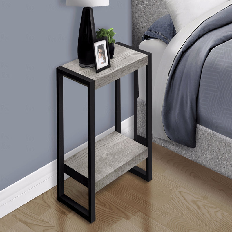Table d'appoint, table d'appoint, table de bout, table de chevet, stratifié gris industriel, Gris
