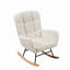 Fauteuil berçant crème blanc Teddy