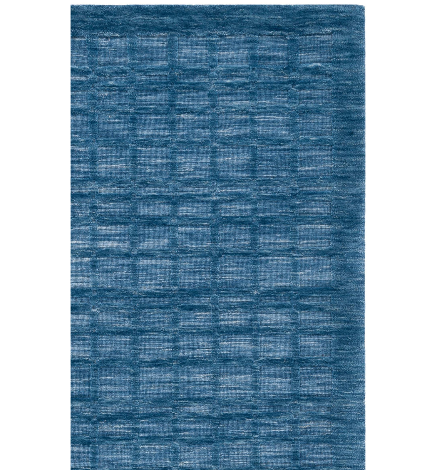 Caris Blue Hand-Loomed Geometric Rug, Rectangle 4' x 6'