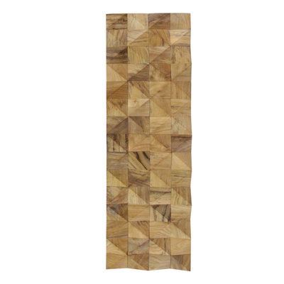 MB-008 – Teak Pyramid 3D Wall Panel