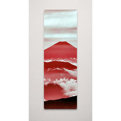 «Red Mount Fuji - Art sur toile»
