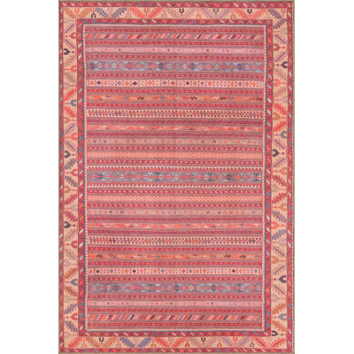 Red Paint Liner Traditional Decorative Rug And Washable Carpet