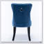 Ensemble de chaises de salle à manger rembourrées en velours de bois massif Nikki-626728682