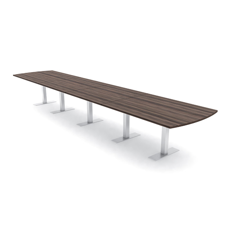 Table de conférence Pavert Arc, H 30 po x l 168 po x P 48 po, Argent argent, Eucalyptus naturel