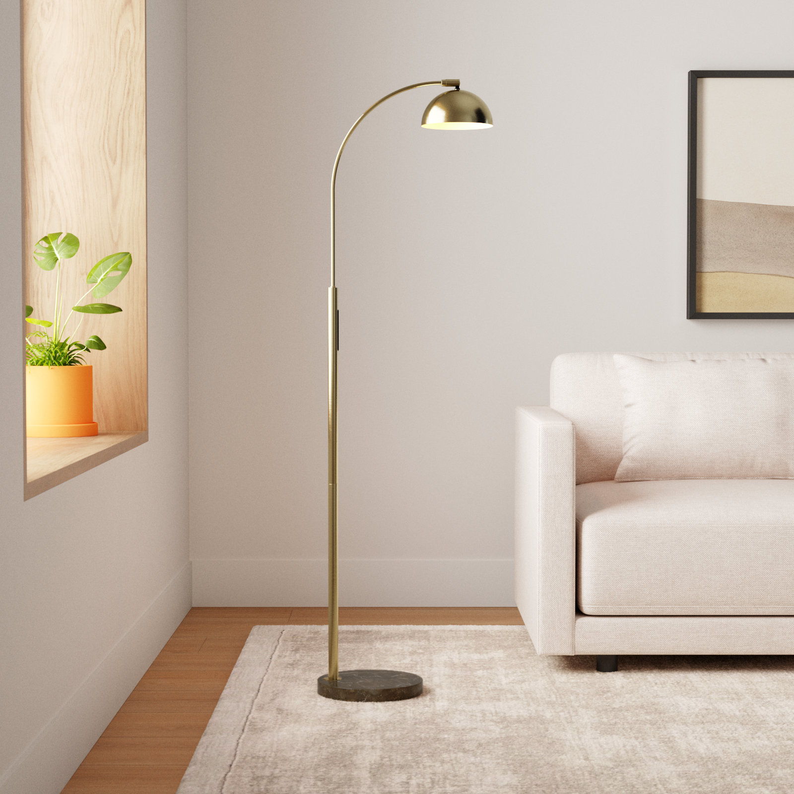 Badlingham 57.75'' Dimmable LED Floor Lamp