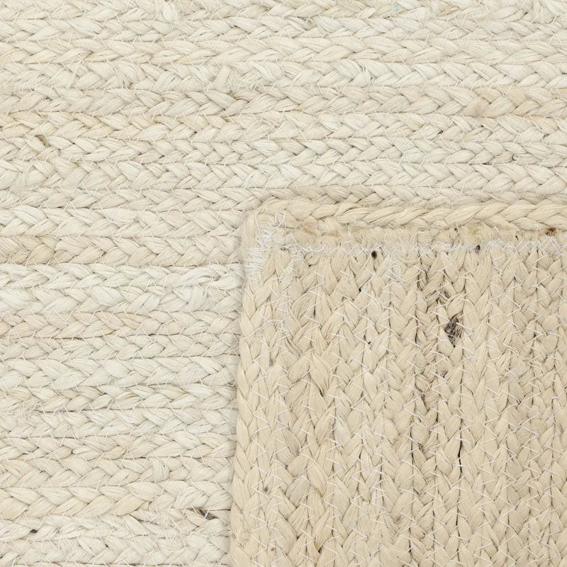 Flatweave Tencel Geometric Area Rug, Rectangle 6' x 9', Beige