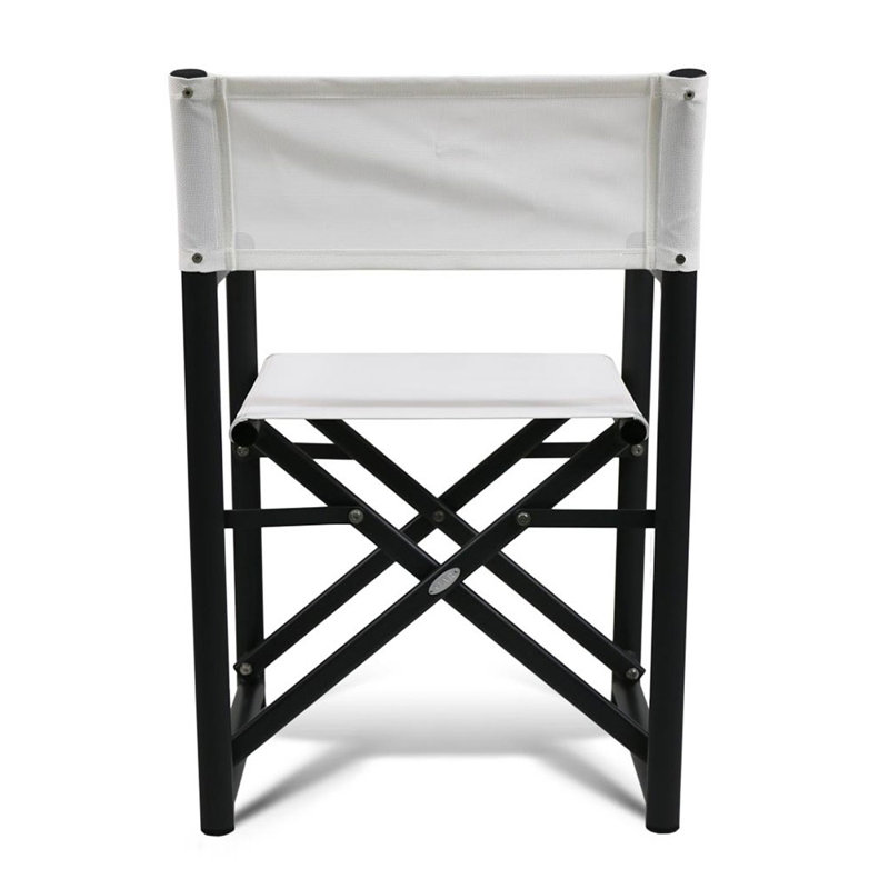 Campaign Folding Armchair, Antracite/White