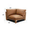 Brighton modulaire - Wedge, cuir fleur brun