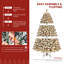 Arbre de Noël artificiel épinette enneigé, lumières incandescentes blanc chaud, support pliable, arbre de Noël enneigé -347488167