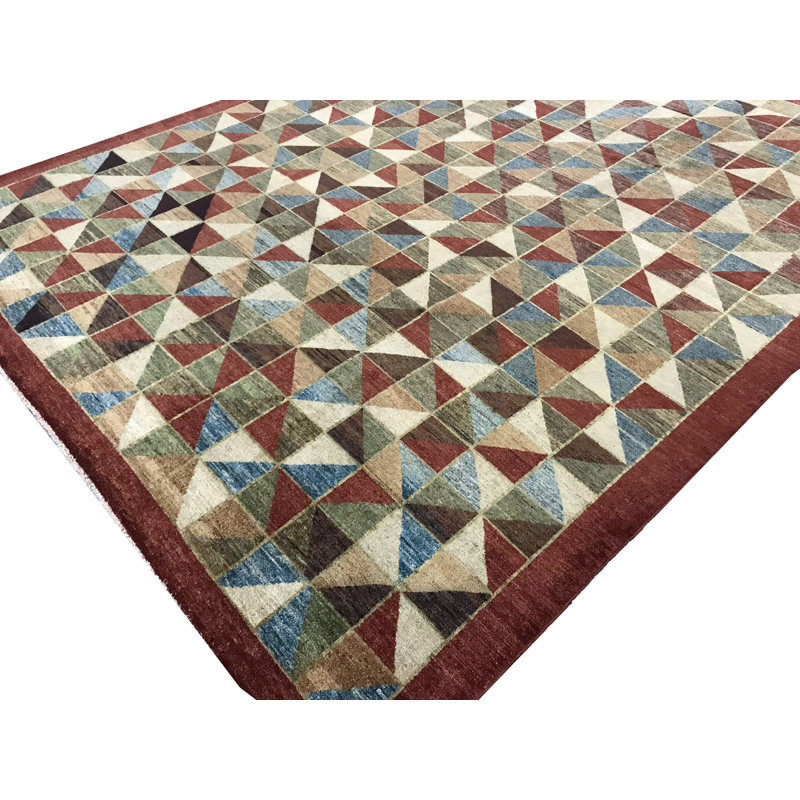 Tapis brun noué à la main de haute qualité