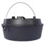 Cocotte en fonte pré-assaisonnée avec couvercle pour ragoûts de feu de camp et cuisson extérieure