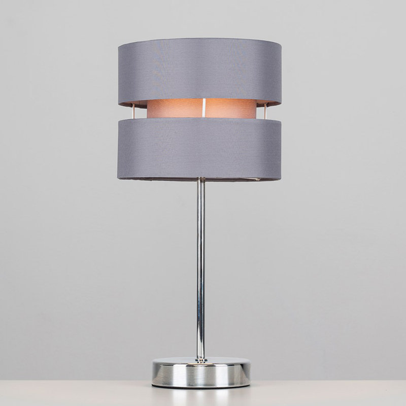 Halwarth 32cm Table Lamp, LED Bulb, Grey