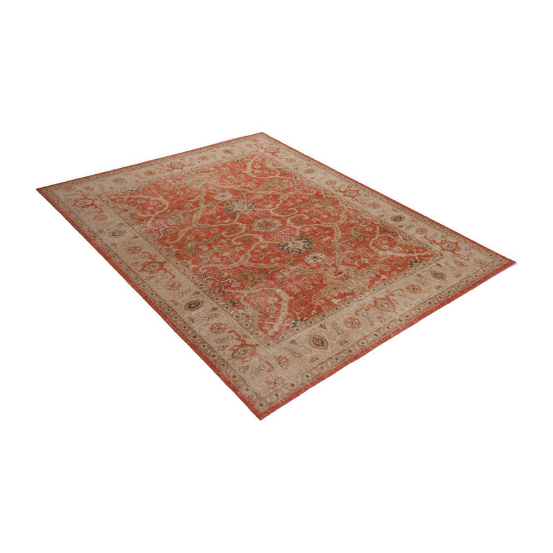 Distressed Homage Hand Knotted Wool Oriental Area Rug, Rectangle 8' x 10'