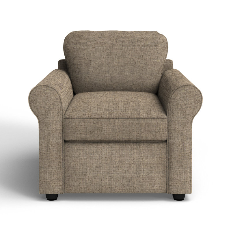 Warrington Upholstered Armchair, Zuma Natural Textured Linen