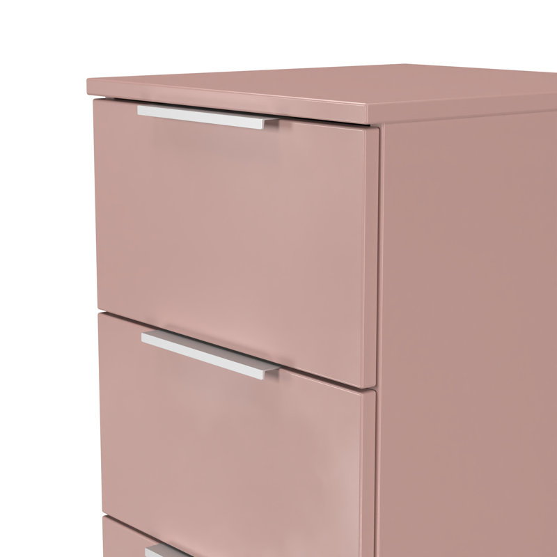 Bernardita 37cm W 4 - Drawer Chest of Drawers, Pink