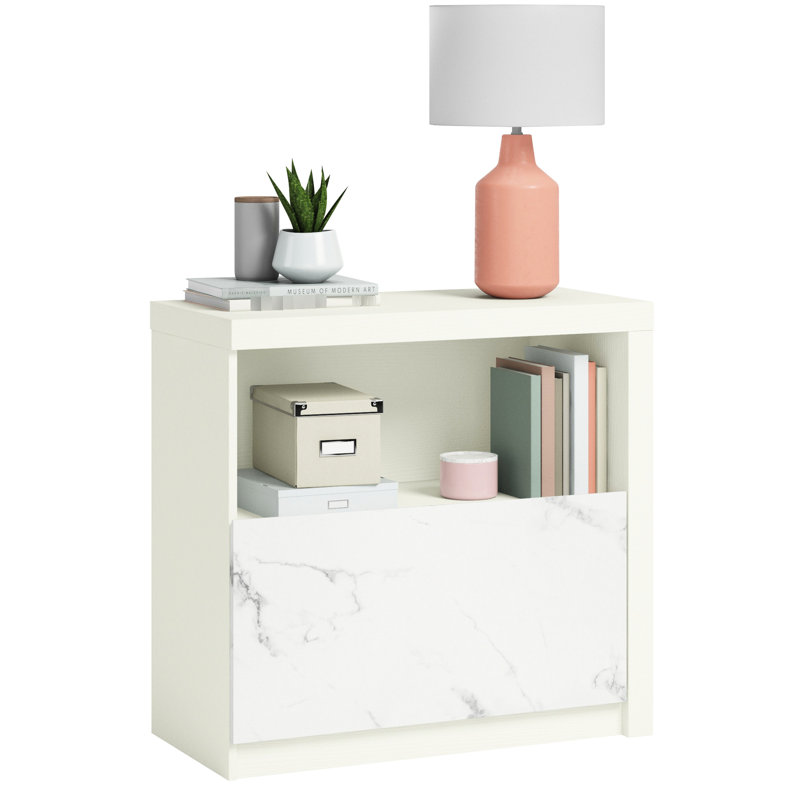Classeur latéral blanc pour bureau organisé et vestibule, bois d'ingénierie, courrier à compartiments, format compact, installation ou installation rapide à domicile, construction, rangement, assemblage