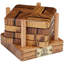 Tiger and Wenge Wood Coasters End Grain with Base