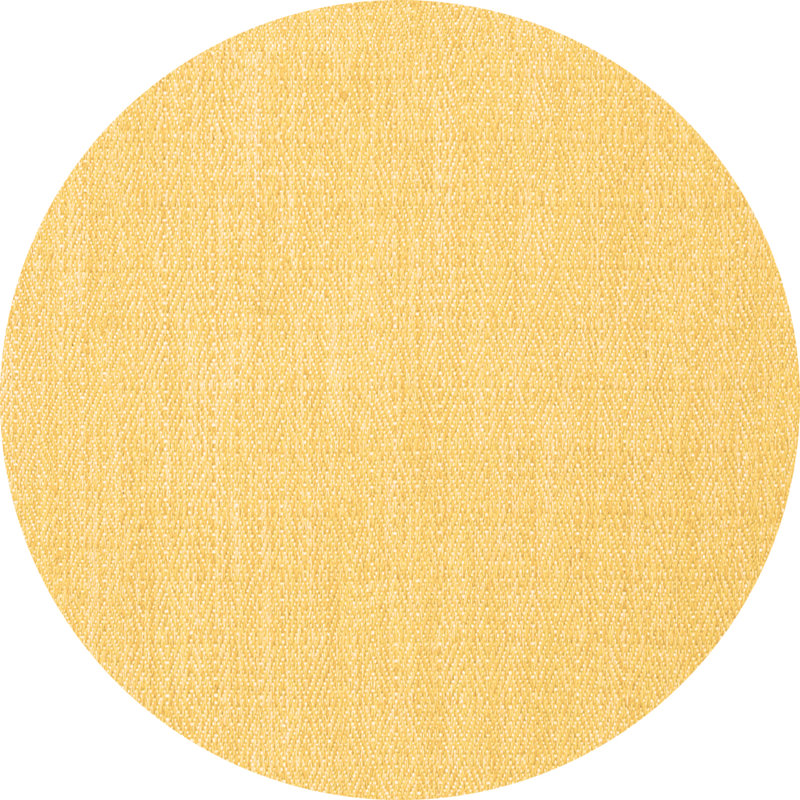 Tapis en laine / polyester tissé à la machine de couleur unie Dichelle, Rond 3 pi