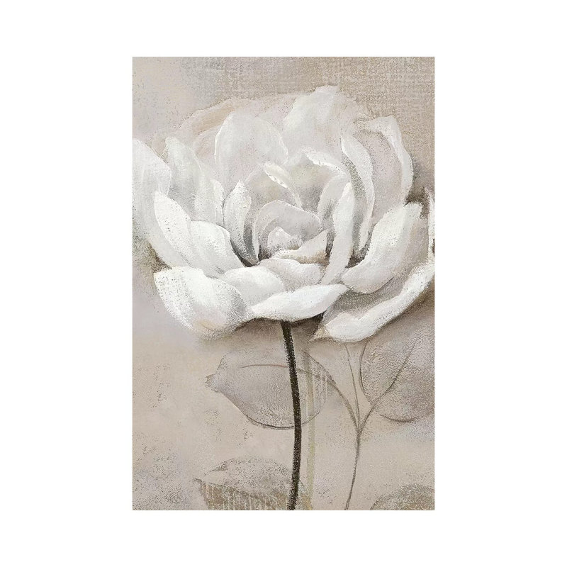«Soft White III» par Nan - impression sur toile tendue, H 18 po x l 12 po x 1,5 po