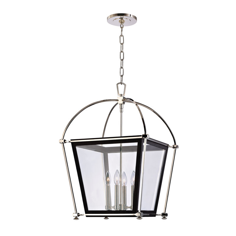 Hollis 4 - Light Chandelier, Polished Nickel, 19.25" H x 12.75" W x 12.75" D