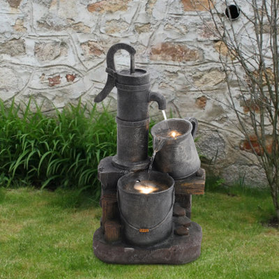 Jenni Weather Resistant Floor Fountain with Light