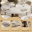 Ensemble de table de salle à manger 7 pièces Amberly avec chaises en similicuir pour économiser de l'espace-1047014497-1047014496-1040466017