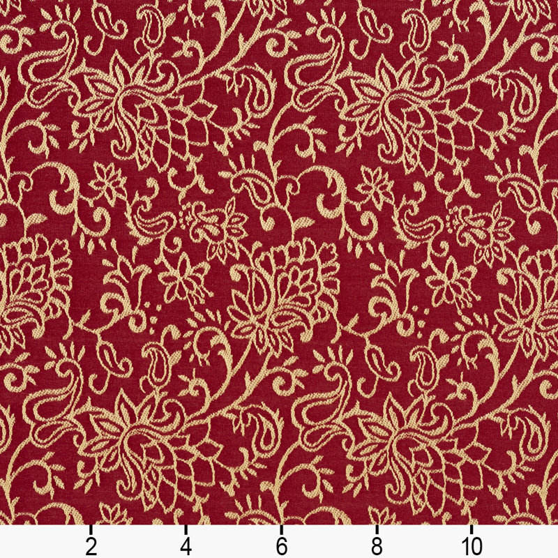 Tissu lustré, Rouge