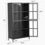Armoire de rangement de qualité supérieure avec portes en verre trempé et tablettes réglables pour une utilisation polyvalente à la maison et au bureau