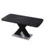 Table de salle à manger rectangulaire moderne, extensible, plateau de table en marbre + pied de table en MDF en X avec base en métal-156809503-156809474