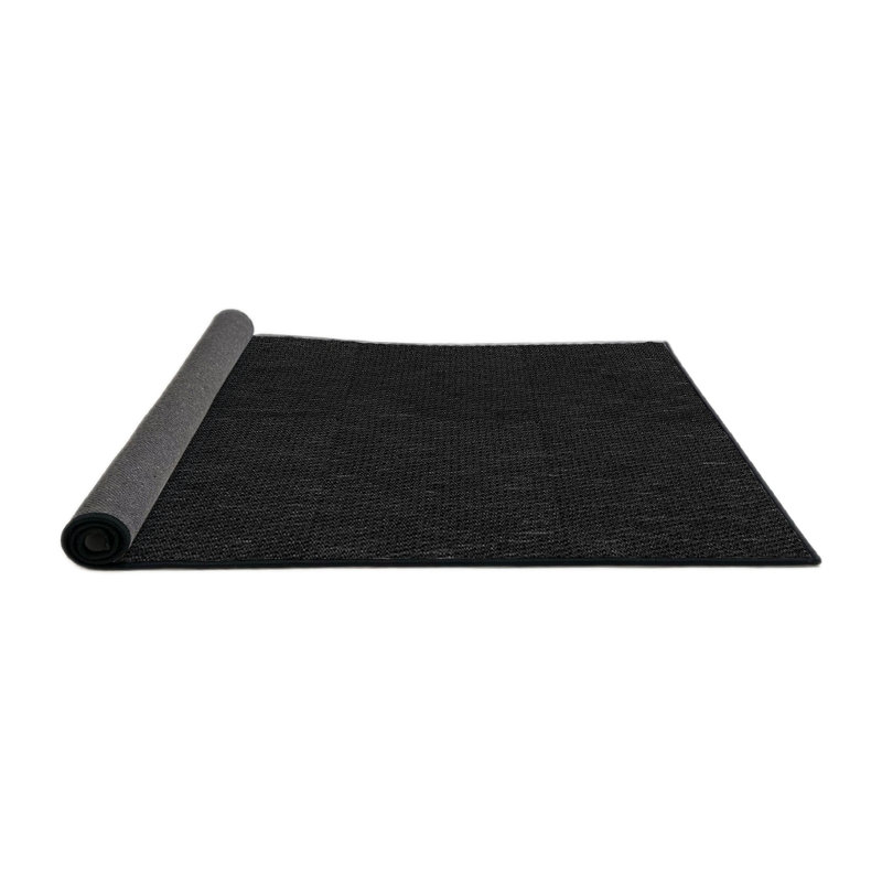 Tapis de zone noire à motifs Claire, Rond 5 pi