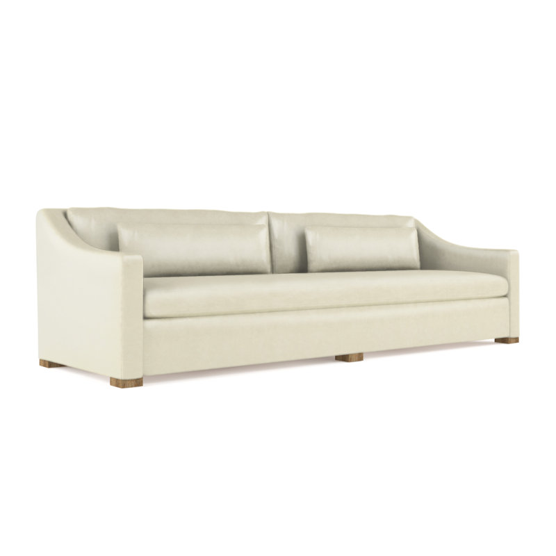 Canapé Crosby, Cuir rétro albâtre, H 32,5 po x l 84 po x P 43 po, Brun foncé