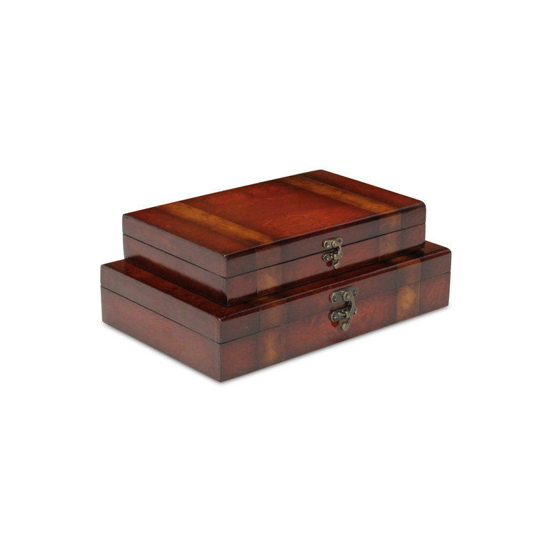 Tahsin 2 Piece Lacquer Decorative Box Set
