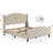 Velvet Platform Bed Frame W/Headboard And Footboard Upholstered Bed Frames-107650430-107650432