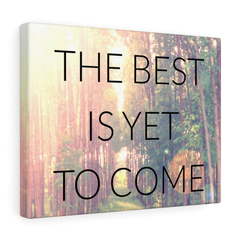 The Best Is Yet to Come 1 Piece Wrapped Canvas Wall Art, 30cm H x 41cm W