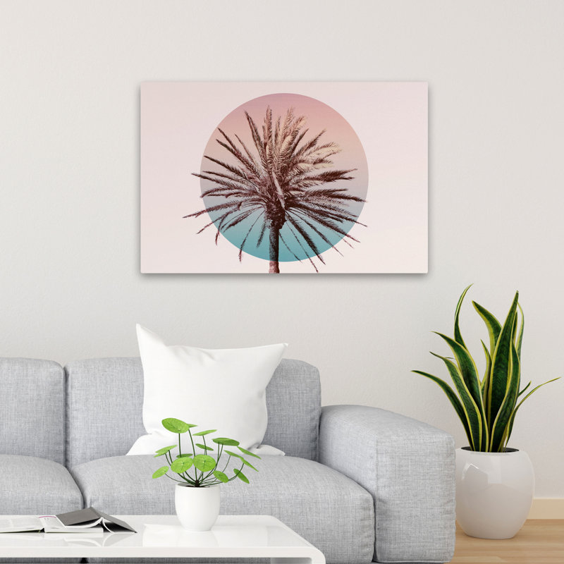 Beach Vibes, palmier, plage, coquillages modernes et corail, art numérique, art abstrait, art de la nature, minimaliste Moderne Tropical