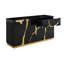 Velva - Glam Black Velvet & Gold Bedroom Set