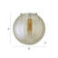 Chessy 25cm H Glass Globe Lamp Shade ( Clip On ) in Yellow