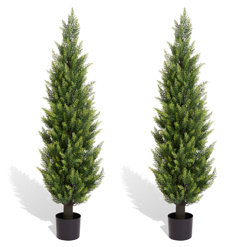 Tour de cèdre artificiel artificiel tour en faux cèdre, H 60 po x l 12,6 po x P 12,6 po