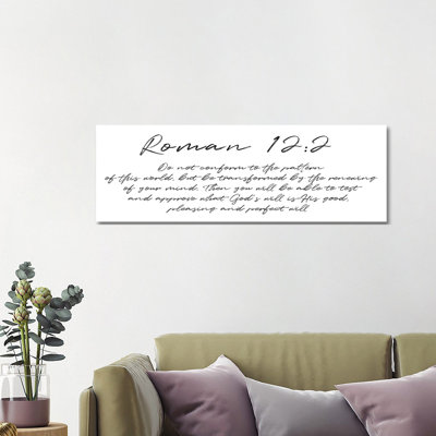 Script Roman by Mlli Villa - Panoramic Print on Canvas