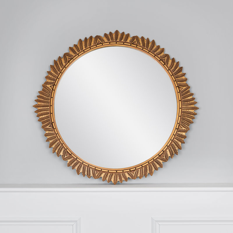 Wood Flat Wall Mirror