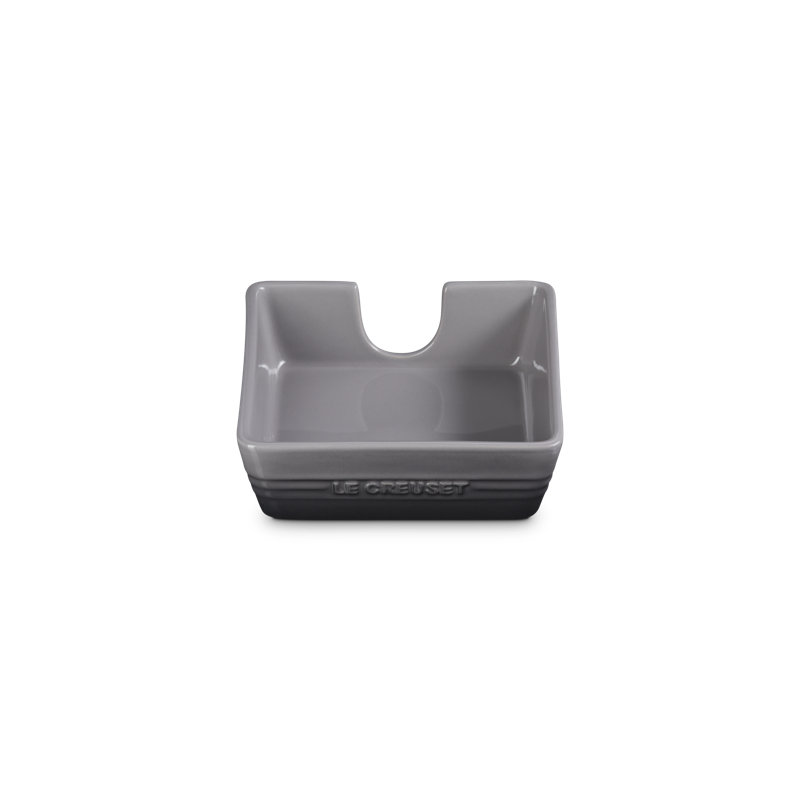 Le Creuset Stoneware Signature Cocktail Napkin Holder 6 In Shallot, Gray