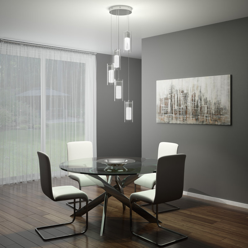 Luminaire suspendu intégré à 5 lumières Lundt