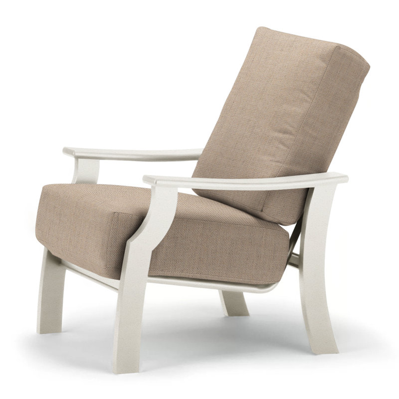 St. Catherine Outdoor Lounge Chair, Textured Snow, Wren