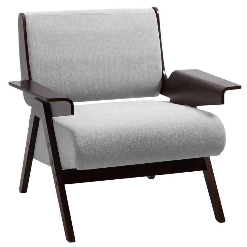Upholstered Accent Chair, Grey Chenille